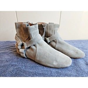 Isabel Marant Suede Etoile Moto Boots Size 38 / US 7.5 Olive Green